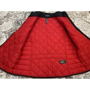Lauren Ralph Lauren Womens Size L Black Quilted Vest Full Zip Pockets Equestrian